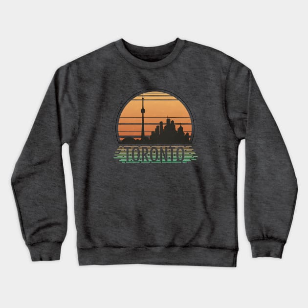 Toronto - Retro Design Crewneck Sweatshirt by Tanimator